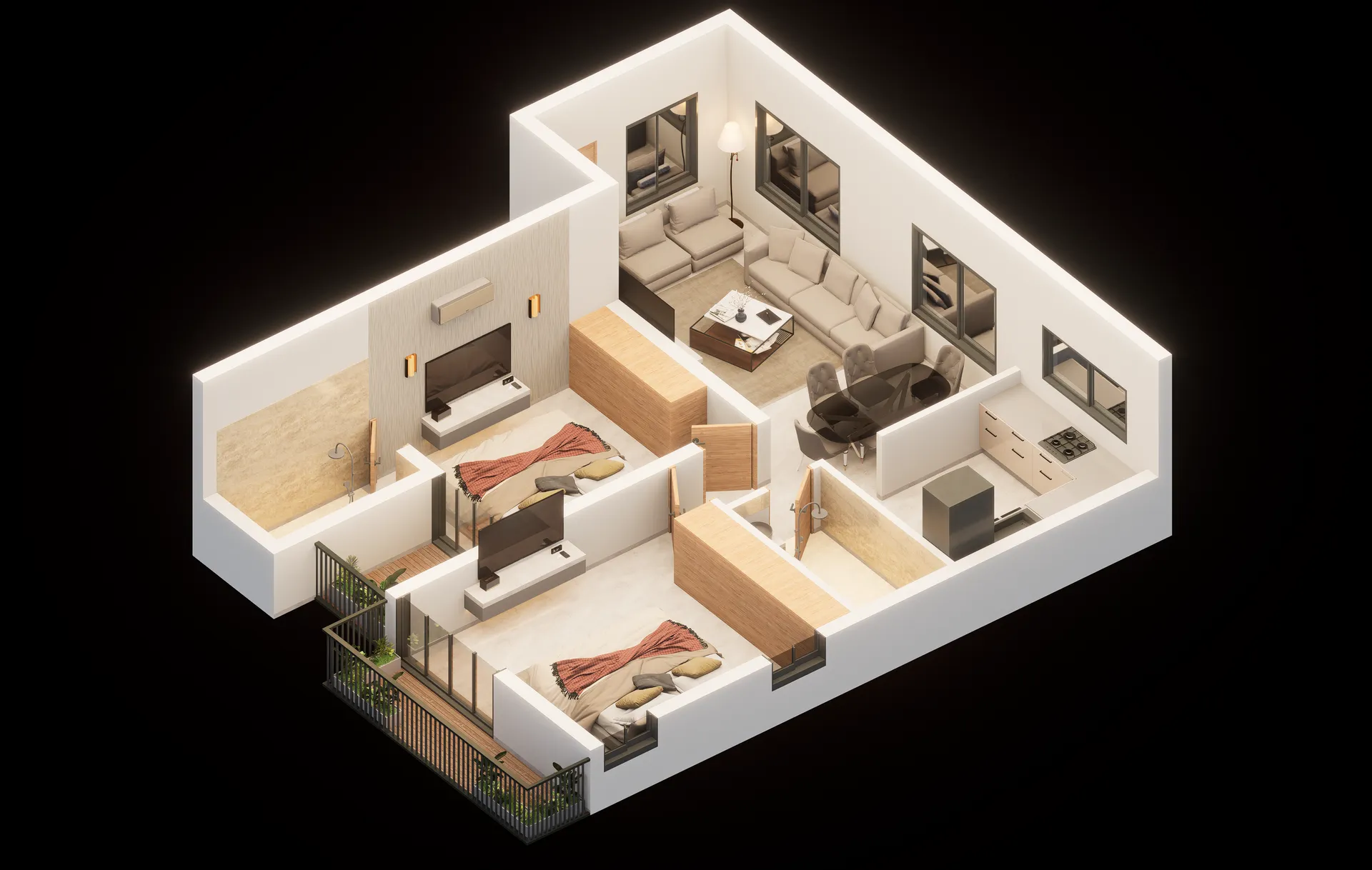 Ground Floor 2BHK Layout Plan