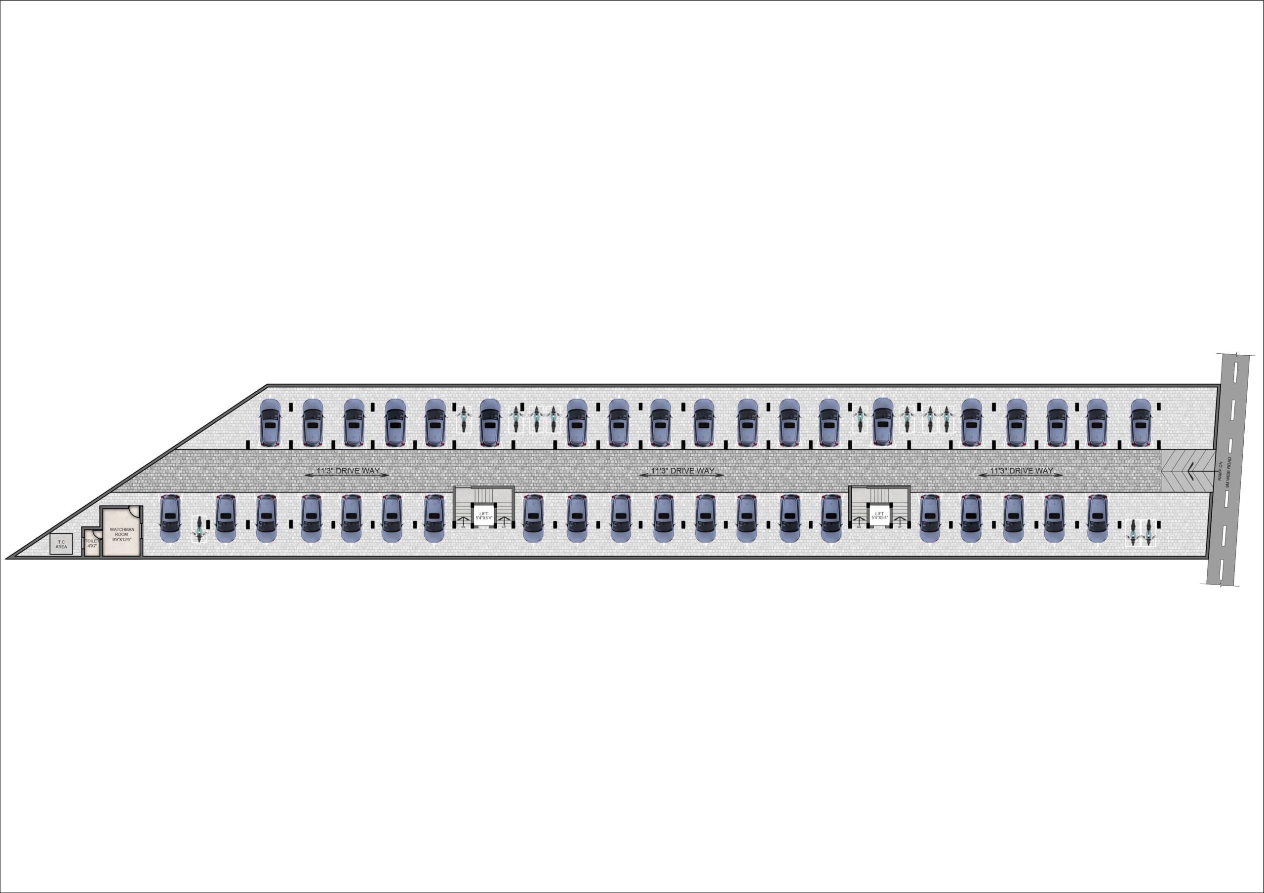 Parking & Stilt Floor Blueprint
